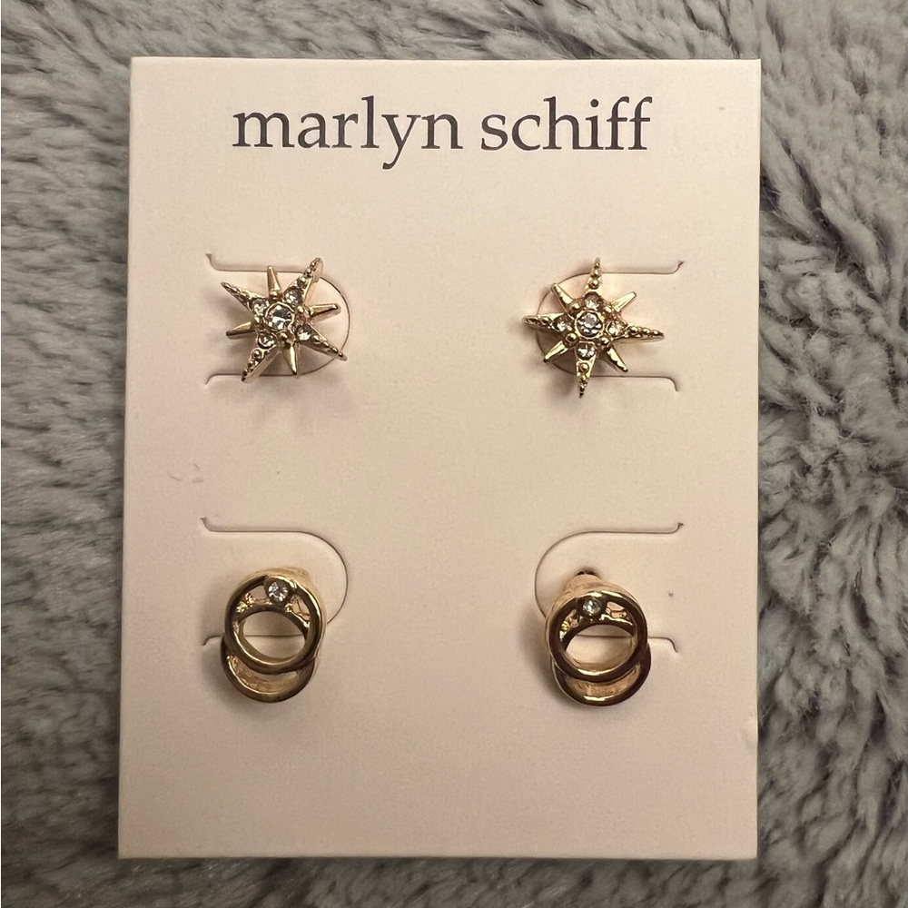 Marlyn Schiff earring set (starburst/circles) (NEW)